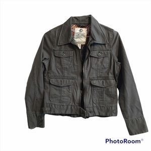Lucky brand army green utility style jacket M